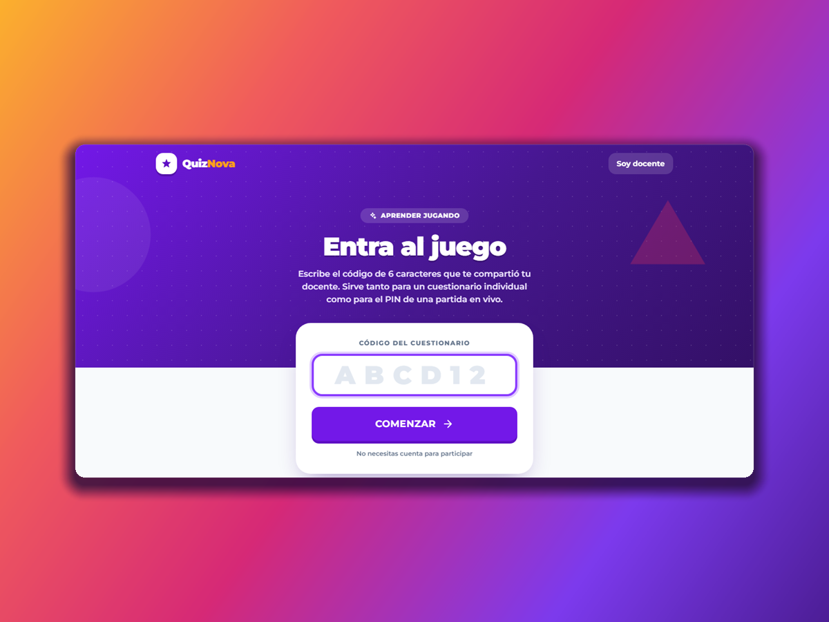 Captura del proyecto QuizNova